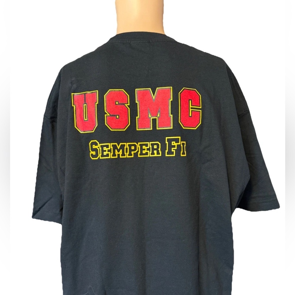 Vintage 90’s Usmc United States Marine Corp Black Shirt